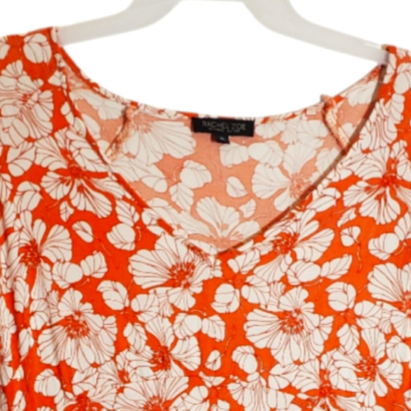 Rachel Zoe women's XL floral print long bell sleeves pullover top. 6084 - Picture 2 of 4